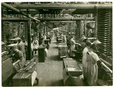 Axminster weaving, carpet factory, 1923 by English Photographer